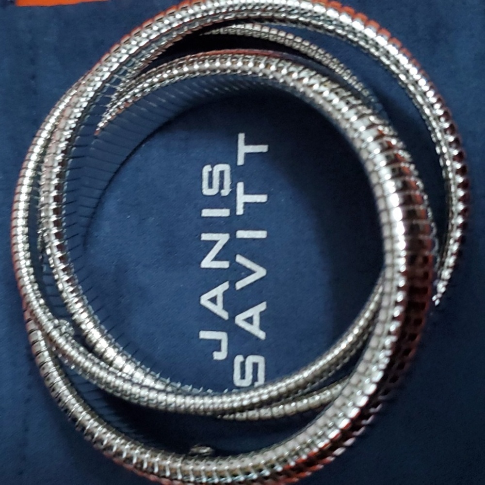 Janis Savitt Triple Cobra Bracelet (rhodium)  BR516R